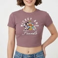 thumbnail image 2 of Juniors' Mickey & Friends Classic Pals Cropped T-Shirt, 2 of 6