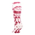 thumbnail image 2 of TCK Krazisox Tie Dye Knee High Socks - Maroon White, 2 of 2