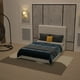 thumbnail image 3 of ULEW | Cama Queen Tapizada en Terciopelo con Marco Metálico | Estructura de Madera Contrachapada y Espuma | Diseño Elegante y Confortable| Tamaño 220x157x128 cm, 3 of 7