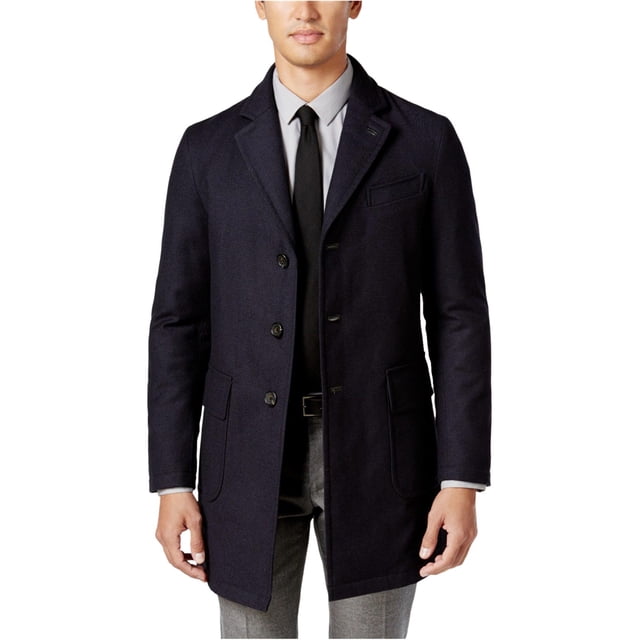 Sanyo Chesterfield Pea Coat para Hombre, Azul, X-Large