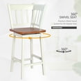 thumbnail image 6 of Canddidliike 24.5 Inches Set of 2 Swivel Bar Stools with 360掳 Swiveling-White, Bar Height Stools, Barstools for Kitchen, Dining Room, 6 of 8