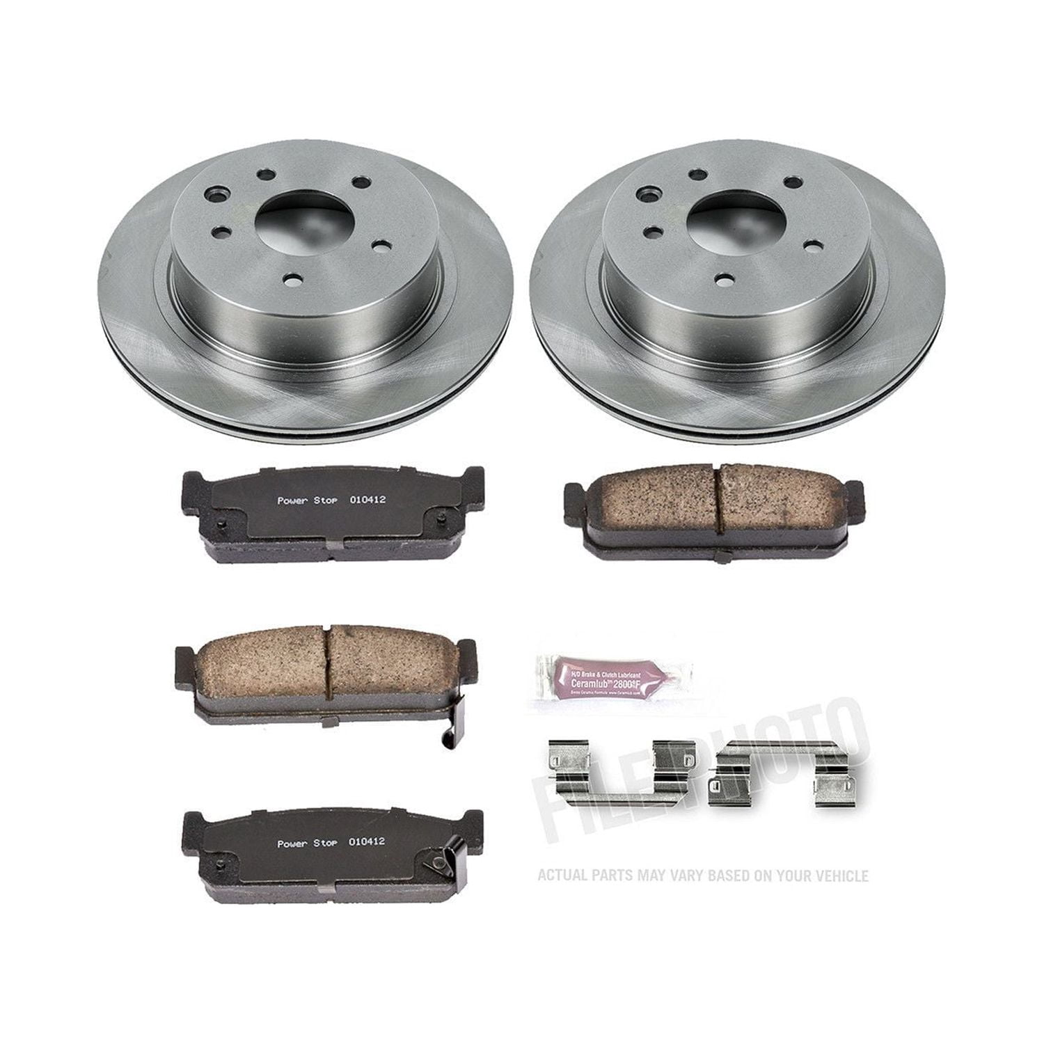Power Stop Rear Stock Replacement Brake Pad and Rotor Kit KOE5032