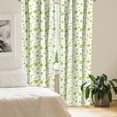 thumbnail image 2 of Ambesonne Floral Window Curtains, Spring Leaves on Branches, Each 28" W x 95" L, Lime Green White, 2 of 4