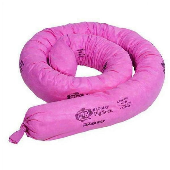 Pig Absorb Sock,Chem/Hazmat,10ft L,PK2 HA1010