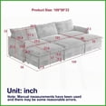 thumbnail image 6 of Modern Corduroy 3-Seater Sofa with 2 Movable Footrests for Living Room - Deep Seat Cloud Comfort, 6 of 11