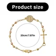 thumbnail image 3 of Pulsera De Cadena Con Rosario De San Benito, 3 of 4