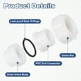 thumbnail image 3 of Union Pipe Fitting, 2Pcs 25mm(1") Slip Union Coupling Adapter with O-ring, Slip Socket Port Connection for Swimming Pools and Outdoor Plumbing Applications (White), 3 of 7