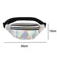 thumbnail image 2 of Fanny Packs para mujer Festival Party Rave Shiny Phanny Pack Viajes Senderismo Cintura Packssilver, 2 of 5