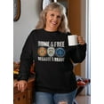 thumbnail image 2 of Home Of The Free  Sweatshirt Women -GoatDeals Designs, Female XX-Large, 2 of 4