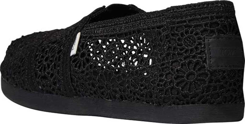 Toms black shop crochet lace shoes