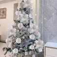 thumbnail image 4 of 3 piezas/caja de 8 cm, adornos para árbol de Navidad, bolas blancas con forma de pétalo, bolas de nieve de espuma, colgantes para Navidad, decoración para fiesta de Año Nuevo, Navidad, 4 of 5