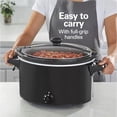 thumbnail image 6 of Slow Cooker, Extra Large 10 Quart, Stay or Go Portable With Lid Lock, Dishwasher Safe Crock, Black (33195), 6 of 8