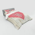 thumbnail image 3 of Ambesonne Retro Bedding Set 3 Pcs, Valentines Day Themed Heart, Twin XL, Coral Sand Brown White, 3 of 3