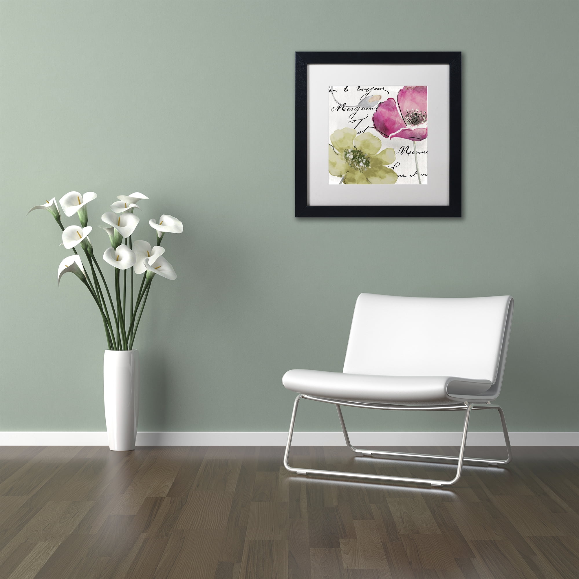 Trademark Fine Art 'Fleurs de France IV' Black Framed Art by Color Bakery