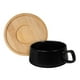 thumbnail image 4 of Paquete con 24 piezas de Taza cerámica con base de bambú negro 14 x 5.3 x 11, 4 of 6
