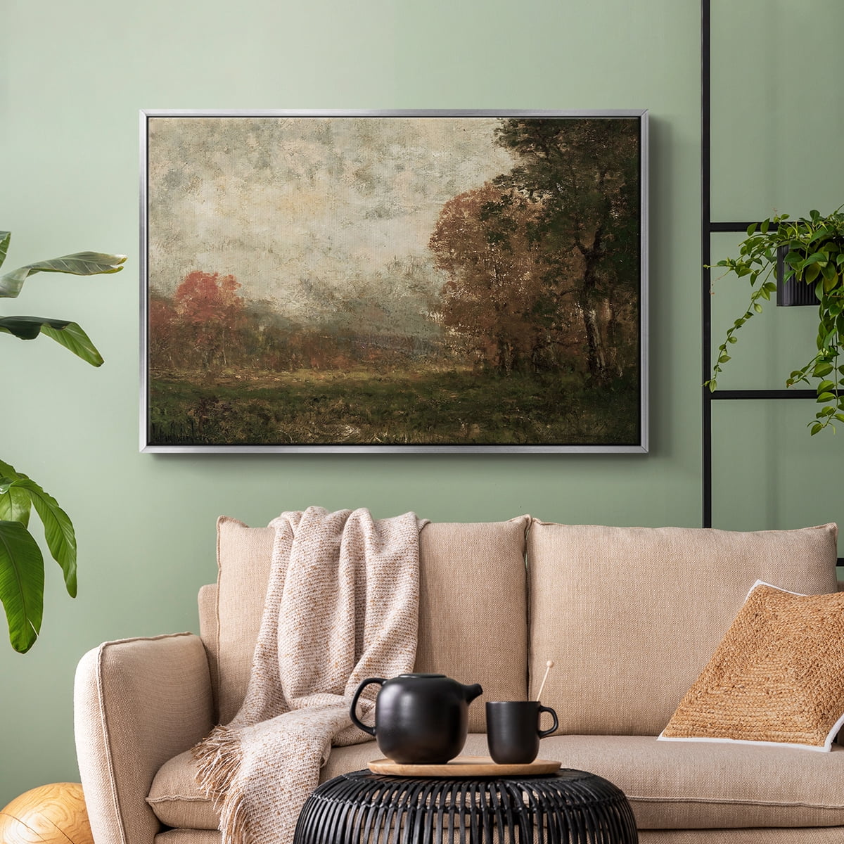 Vintage Landscape-CCCXXXIII By Wexford Home Framed in Silver Wood Gallery Wrapped Canvas 17 in. x 25 in.
