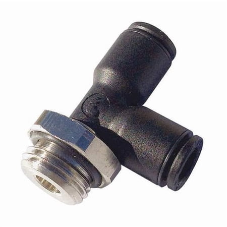 Push-Fit Tee Fitting 1/8 in Tube Size Fiberglass-Reinforced Nylon Black 10 PK 3103 53 20