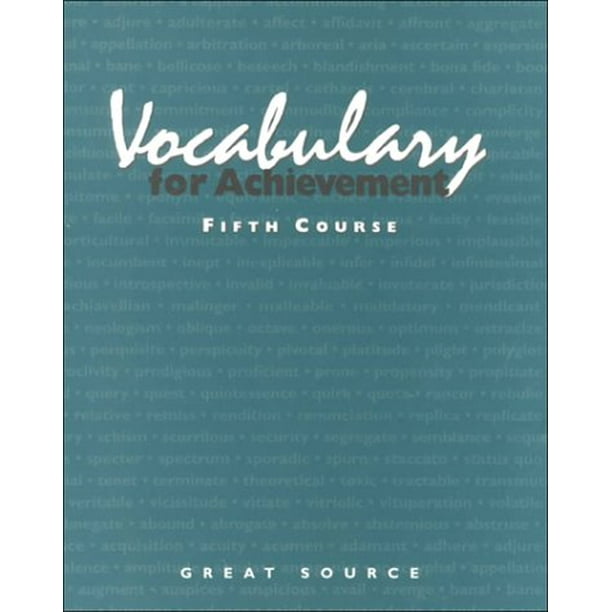 Great Source Vocabulary For Achievement Fifth Course Grade 11 1998