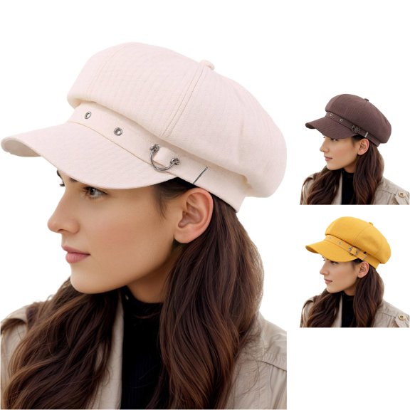 Women Classic Beret Newsboy Hats Casual French Cabbie Cap Autumn Winter Spring Lightweight Stylish Adjustable Painter Visor Sailor Fiddler Pageboy