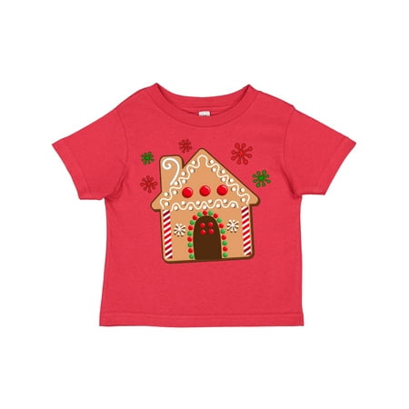 

Inktastic Gingerbread House Cookie with Snowflakes Gift Toddler Boy or Toddler Girl T-Shirt