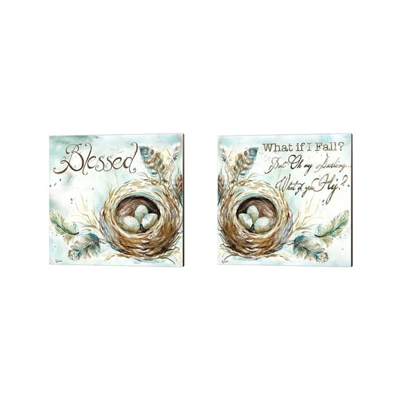 Metaverse Tre Sorelle Studios 'Nest Blessed & Nest Fly' Canvas Art (Set of 2)