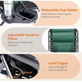 thumbnail image 2 of Simenmax Zero Gravity Chairs, 400 lbs Heavy Duty Foldable Patio Recliner with Adjustable Pillow & Cup Holder, Oversized Outdoor Lounge Chair for Backyard Camping Lawn, Black-Green, 2 of 9