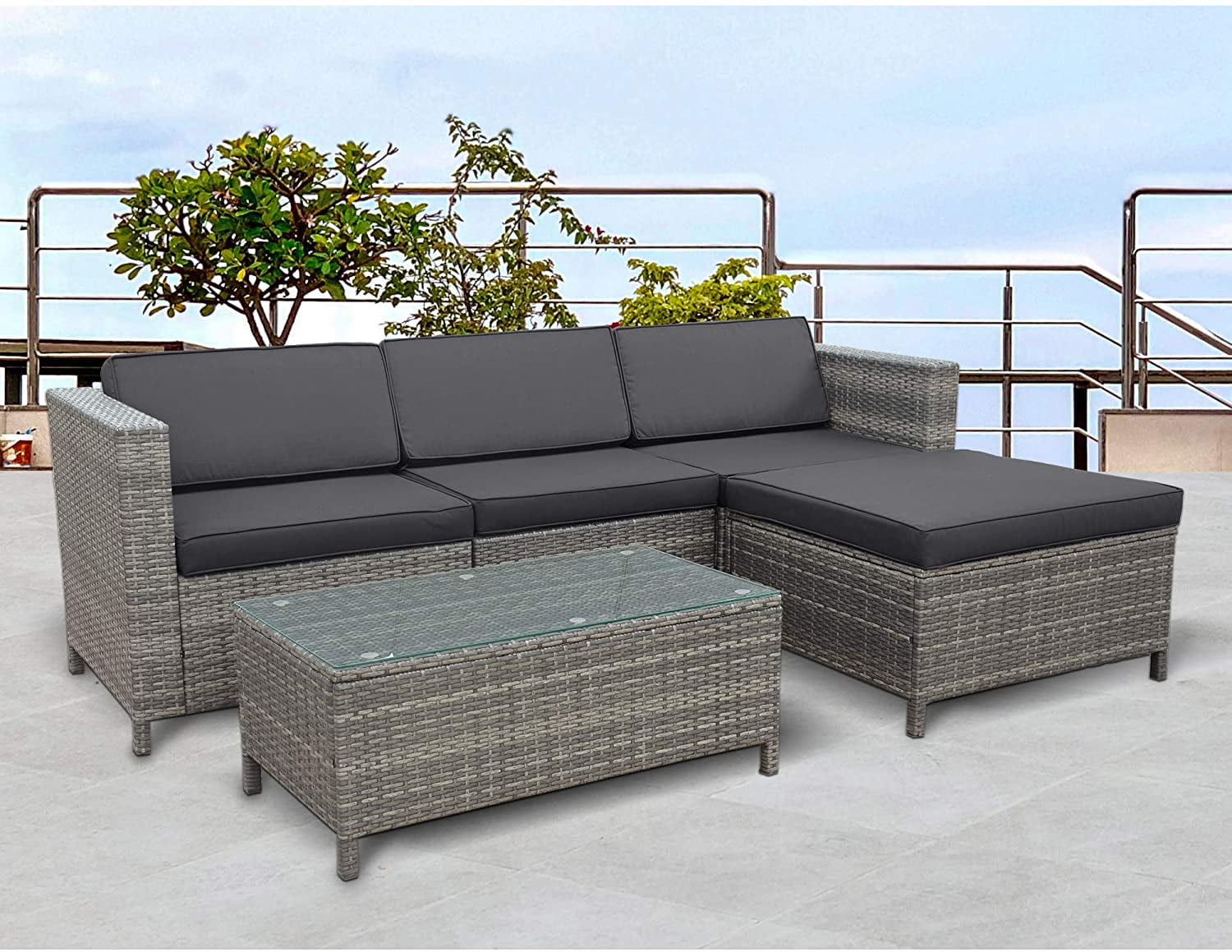 outdoor wicker sofa bed