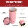 thumbnail image 3 of RTIC Happy Hour 18 oz Ceramic Lined Pint Tumbler, Rosewater, 3 of 9