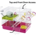 thumbnail image 2 of Ferplast Laura Cage de Hamster avec Tubes, Plat de Nourriture, Bouteille d'Eau et Roue, 2 of 12