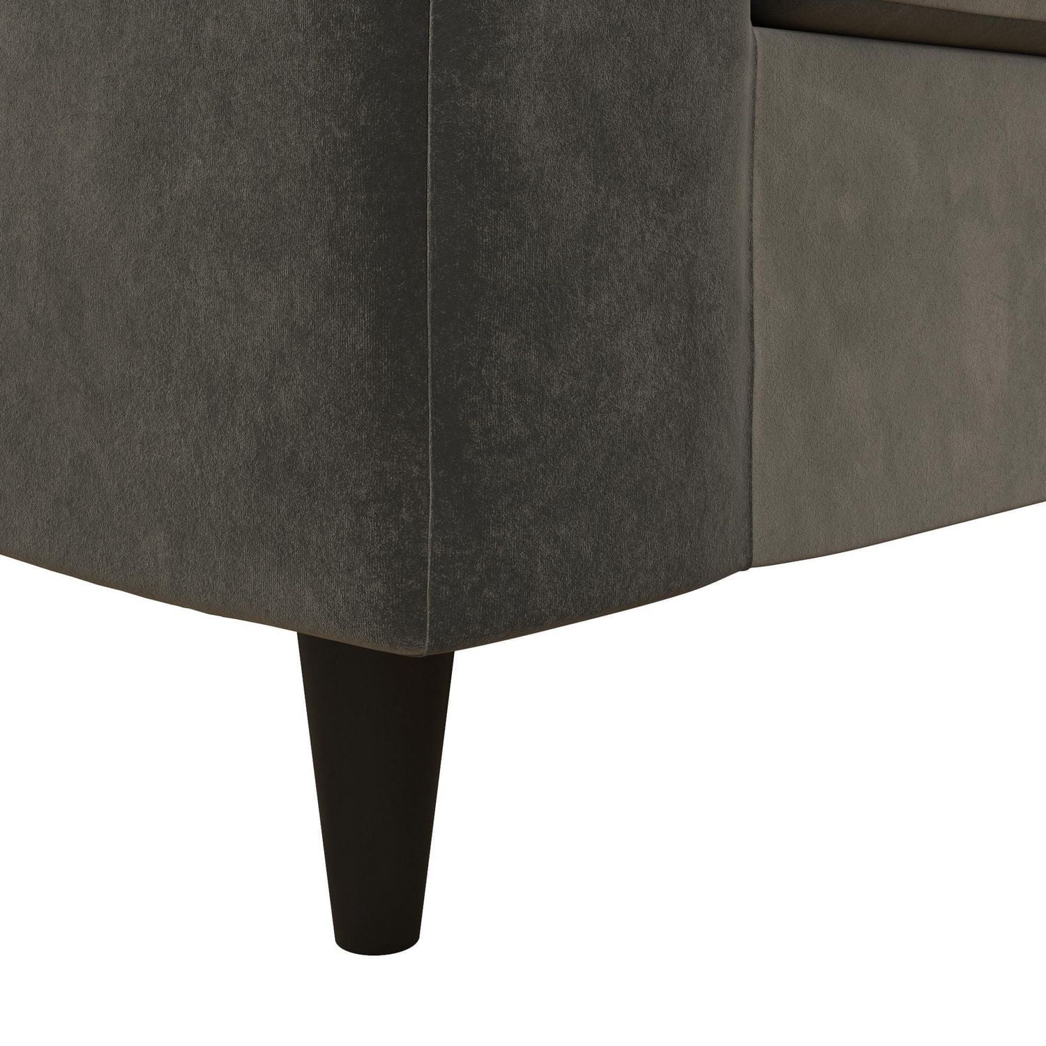 Hometrends Cody Gray Velvet Love Seat Sofa, 2 Seater