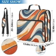 thumbnail image 2 of FORMRS Zipper Binder with Shoulder Strap 2-inch Ring 500 Sheet Capacity File Bag, Beige Abstract Wavy, 2 of 5