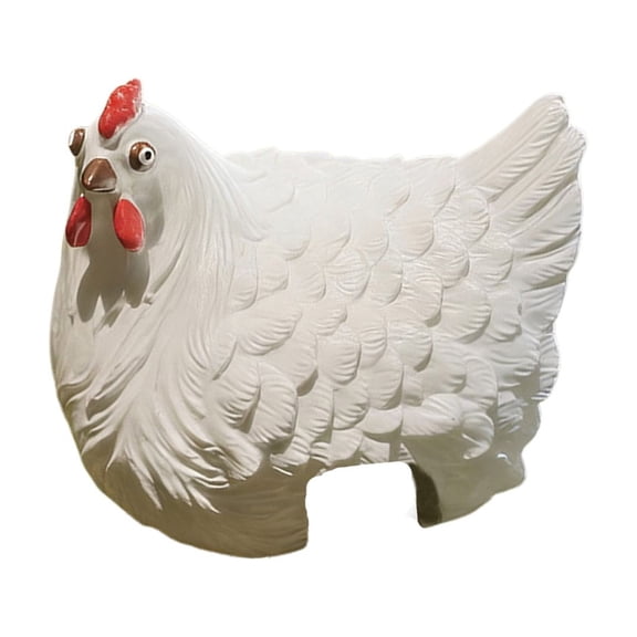 Chicken Decor Farmyard Fence Hen Ornament 4.72 Inches Outdoor Decoration