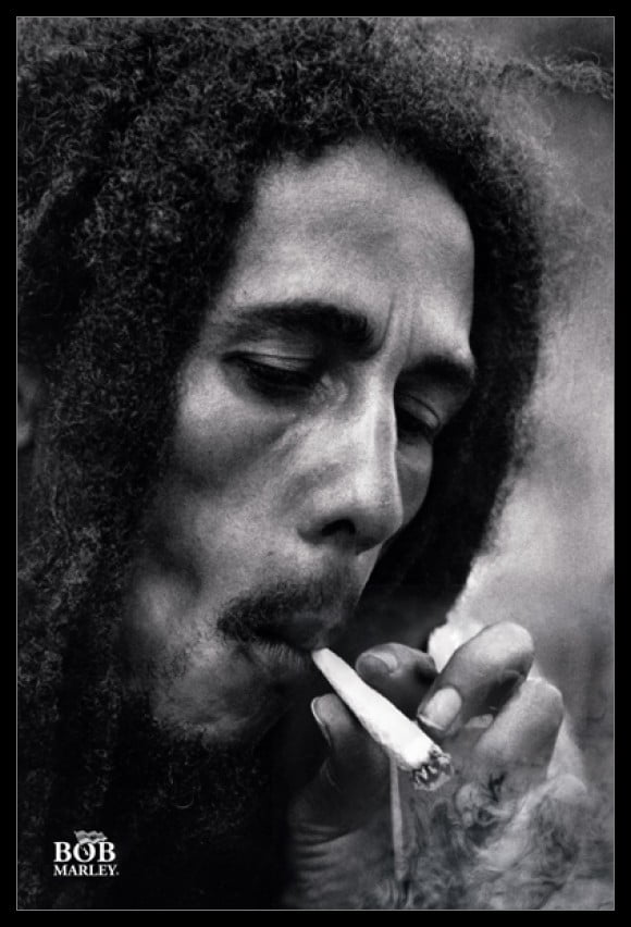 Bob Marley - Smoke Laminated & Framed Poster (24 x 36) - Walmart.com