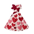 thumbnail image 4 of EGNMCR Robe à Manches Courtes à Col en V Robe à Manches Courtes Imprimée pour Filles Robe pour Enfants de Taille Moyenne et Grande Jupe à Col Plié Robe en Polyester pour Fille, 4 of 6