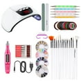 thumbnail image 2 of Nail Lamp Starter Kit LED Nail Dryer with Nail Files Nail Brush Rhinestones Manicure Tools Set, 2 of 7