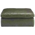 thumbnail image 2 of Benzara Oversized Accent Ottoman with Leatherette and Cushioned Top, Gray, 2 of 5