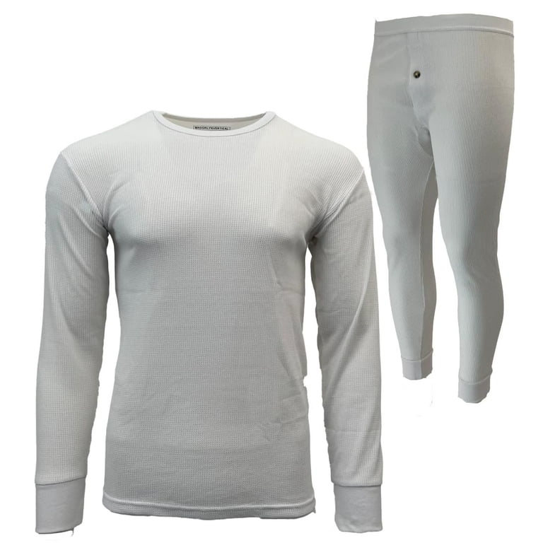 BROOKLYN VERTICAL Mens 2-Piece Waffle Thermals Set | Long Sleeve