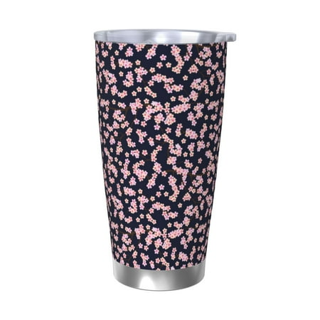

KLL Flower Print 40oz Stainless Steel Insulated Car Cup with Spillproof Lid - Keep Your Drink Hot or Cold on the Go-Without Straw