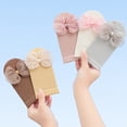 thumbnail image 6 of Girls Cotton Knee Socks with Not Slip Bottom & Lovely Lace Bowknot Learn to Walk Socks Not Skid Socks for Ages 1 to 5, 6 of 9
