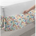 thumbnail image 2 of Colorful Bed Skirt, Colorful Cartoon Pattern with Baby Elements Clothes Toys and Childhood Theme, Elastic Bedskirt Dust Ruffle Wrap Around for Bedding Decor, 4 Sizes, Multicolor, by Ambesonne, 2 of 2