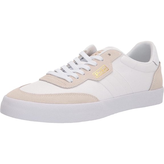 Polo Ralph Lauren Mens Court VLC Sneaker 8 White/Pure White