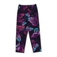 thumbnail image 4 of Daiia Purple Butterfly Women's Sleep Pant with Pockets and Drawstring,Pajama Pants-X-Large, 4 of 9