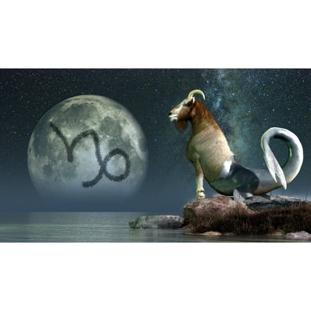 - Capricorn is the tenth astrological sign of the Zodiac Its symbol is the sea goat Poster Print