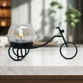 thumbnail image 4 of Accent Collection Vintage Iron Rickshaw Candle Holder With Glass Tealight Container, 3" Table, Desk, Altar Decor, 4 of 7