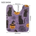 thumbnail image 5 of Yayeee Bath Rug for Bathroom Floor Non Slip Rectangle Fluffy Soft Absorbent Mat, 16"x24", Purple Halloween Black Cat, 5 of 7