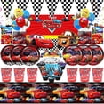thumbnail image 2 of Disney Cars decoraciones para fiesta de cumpleaños Rayo Mcqueen vajilla desechable Banner globo chico Baby Shower suministros para fiesta de carrera, 2 of 4