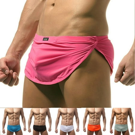 Mens Underwear  Men s Boxer Underwear  Sexy Thongs Split Sides Shorts Briefs Trunks Style UnderpantsL  6 Color