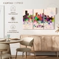 thumbnail image 5 of Elephant Stock Austin Skyline Colors Wall Art - Horizontal Multi Panel Canvas - Living Room Wall Decor - City Multi Panel - Purple And Green Decor - 45" x 28", 5 of 8