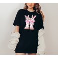 thumbnail image 5 of Moonlight Apparel Easter Bunny Boots Graphic T-Shirt for Women Pink Western Cowgirl Tee with Eggs & Bows Cute Spring Holiday Outfit Soft Cotton Top, 5 of 5