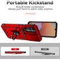 thumbnail image 6 of for Samsung Galaxy A34 5G Case with Slide Camera Cover HD Screen Protector [ Grade 16ft. Drop Tested]  Ring Holder Kickstand Protective Phone Case for Samsung Galaxy A34 5G, Red, 6 of 16